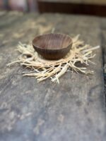 Set of 4 Handmade Raffia Coasters – Natural Woven Cup Mats – Boho Table Decor