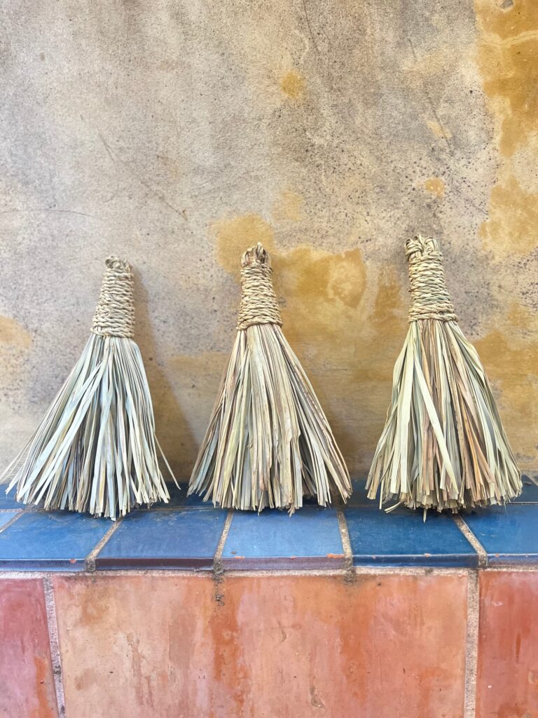 Handmade Decorative Mini Broom – Moroccan Wall Art, Natural Fiber Craft, Unique & Boho Chic