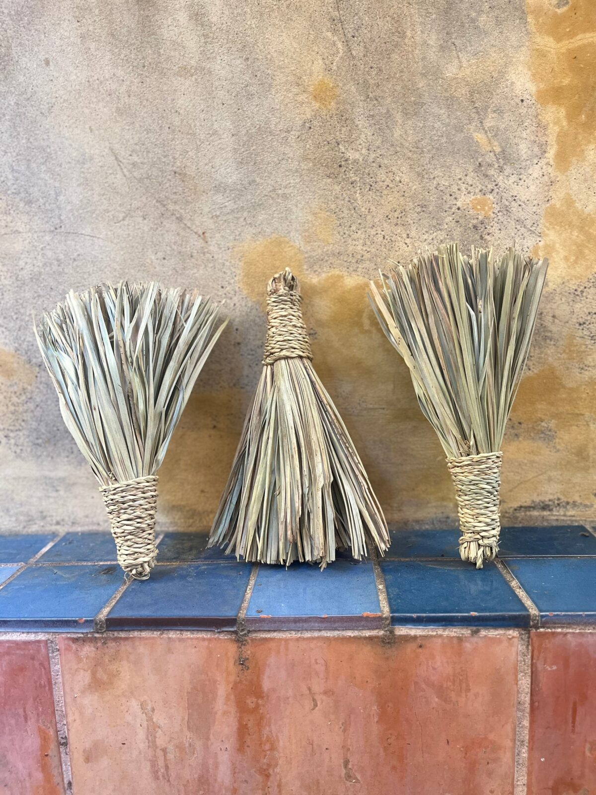 Handmade Decorative Mini Broom – Moroccan Wall Art, Natural Fiber Craft, Unique & Boho Chic