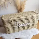 Personalized Handwoven Palm Leaf Storage Trunk – Toy & Home Organizer