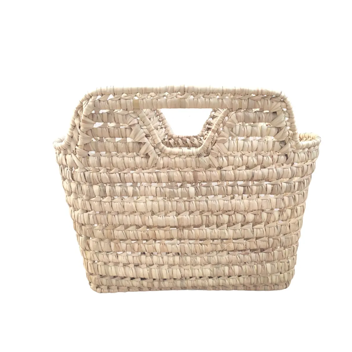 Porte-Revues en Fibres Naturelles – Vannerie Artisanale en Feuilles de Palmier 🌿 - Image 6