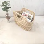 Porte-Revues en Fibres Naturelles – Vannerie Artisanale en Feuilles de Palmier 🌿 - Image 3