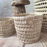 Handmade Round Palm Leaf Basket – XS, S, M, L | Natural Moroccan Storage - Image 3