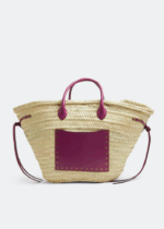 Handmade Straw Tote Bag with Leather Trim & Shoulder Strap – Boho Chic Summer Basket Bag