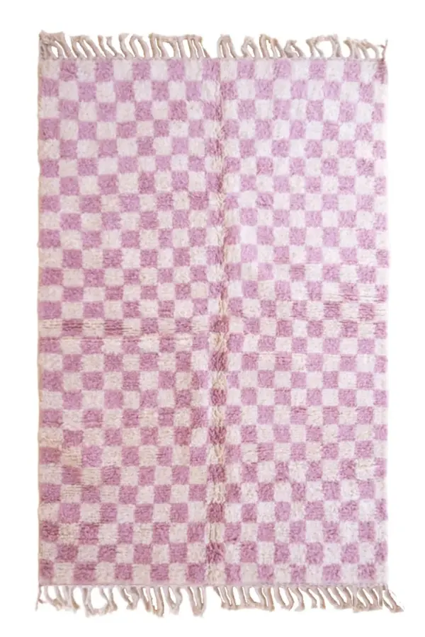 Beni Ourain Berber Carpet | Custom Handmade Moroccan Wool Mat 80x240 cm