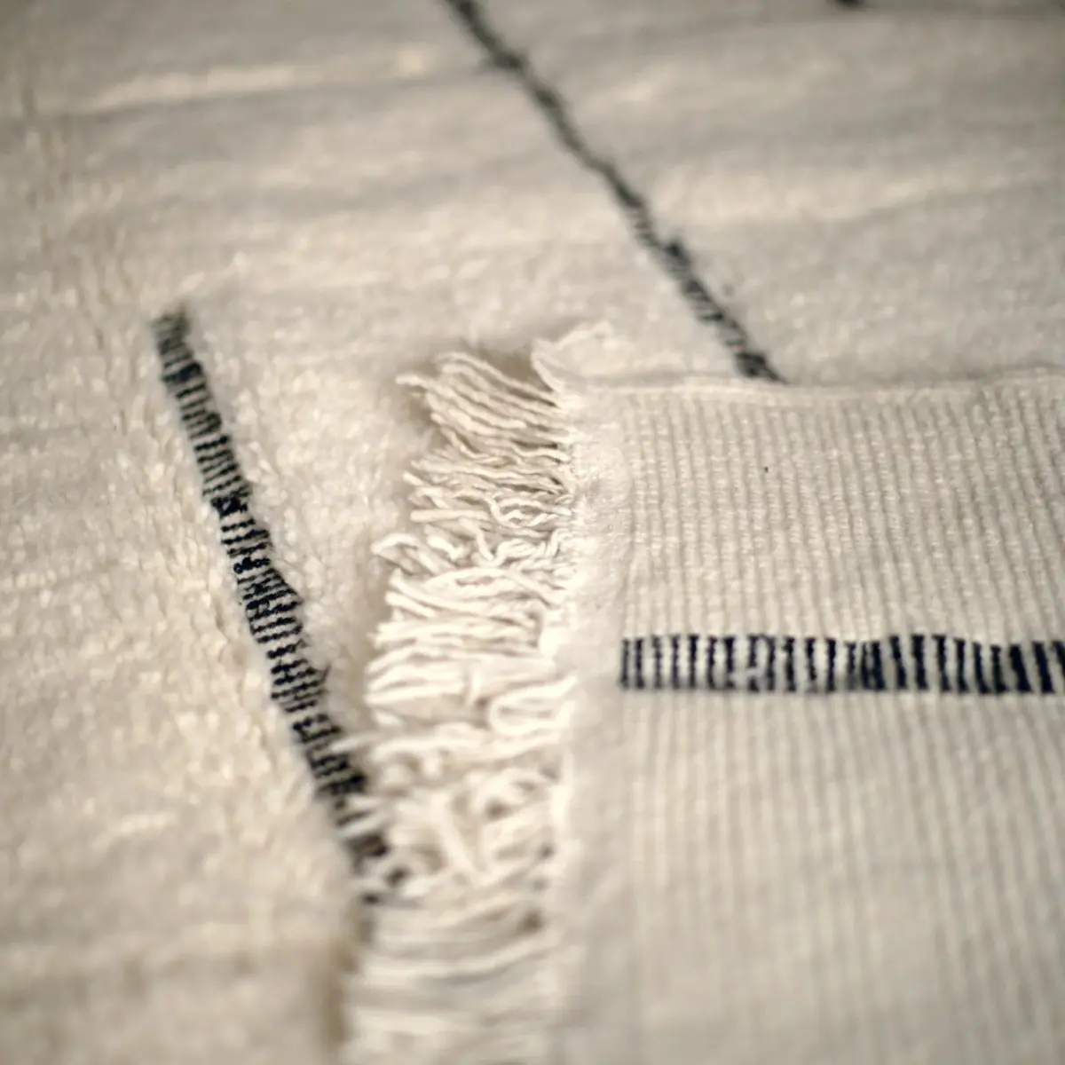 Authentic Berber Carpet – Moroccan Black Wool Elbadi | Custom Handmade 80x240 cm Runner - Image 2