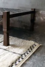 Authentic Berber Carpet – Moroccan Black Wool Elbadi | Custom Handmade 80x240 cm Runner - Image 4