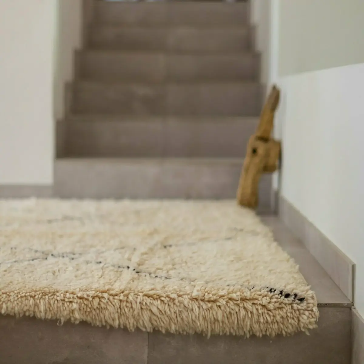 Authentic Berber Carpet – Moroccan Black Wool Kchacha | Custom Handmade 80x240 cm Runner - Image 3