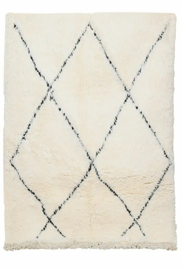 Authentic Berber Carpet – Moroccan Black Wool Kchacha | Custom Handmade 80x240 cm Runner