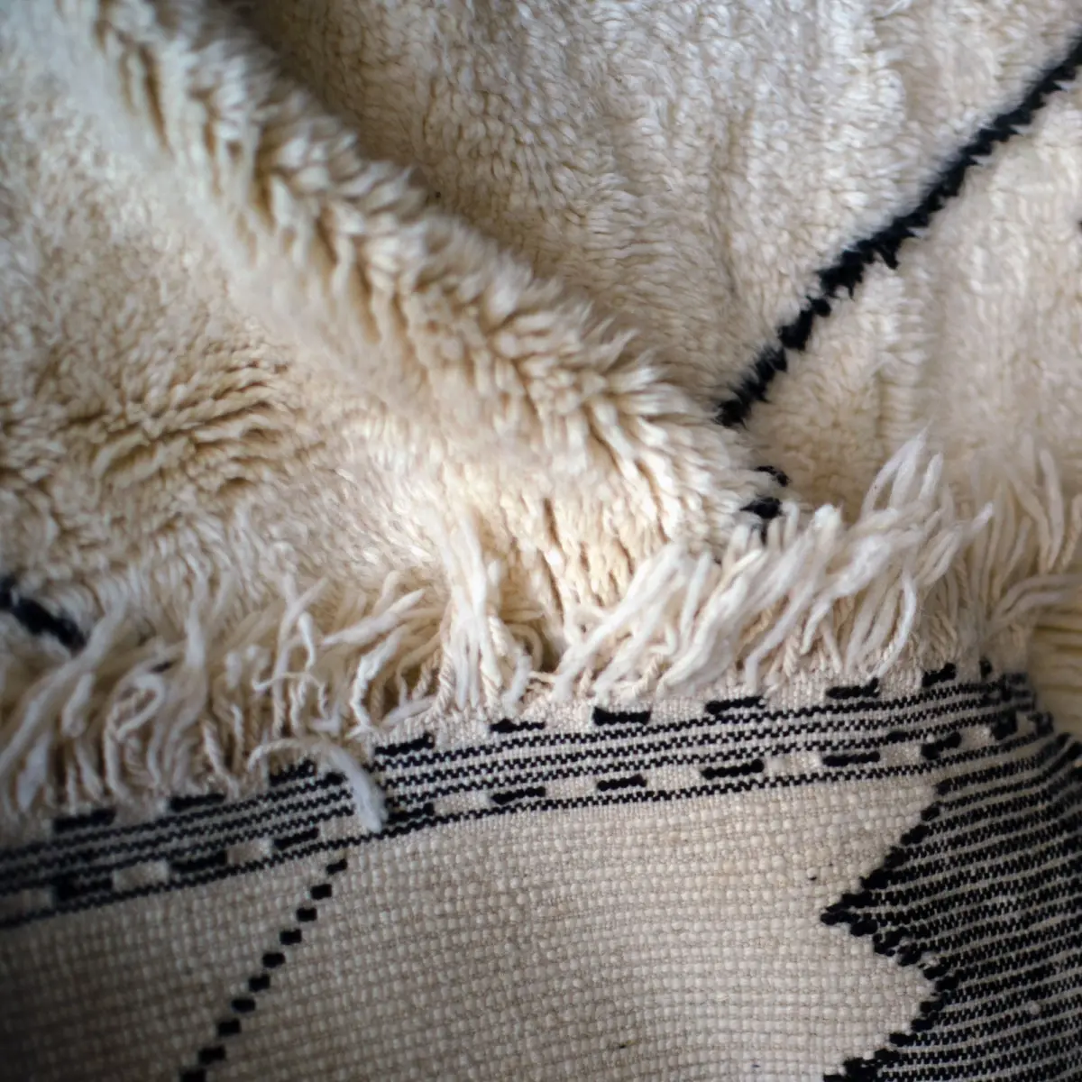 Authentic Berber Carpet – Moroccan Black Wool Riad | Custom Handmade Runner 80x240 cm - Image 2