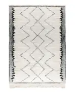 Authentic Berber Carpet – Moroccan Black Wool Riad | Custom Handmade Runner 80x240 cm