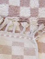 Moroccan Berber Wool Carpet with Small Tiles – Custom Handmade Runner 80x240 cm - Image 7