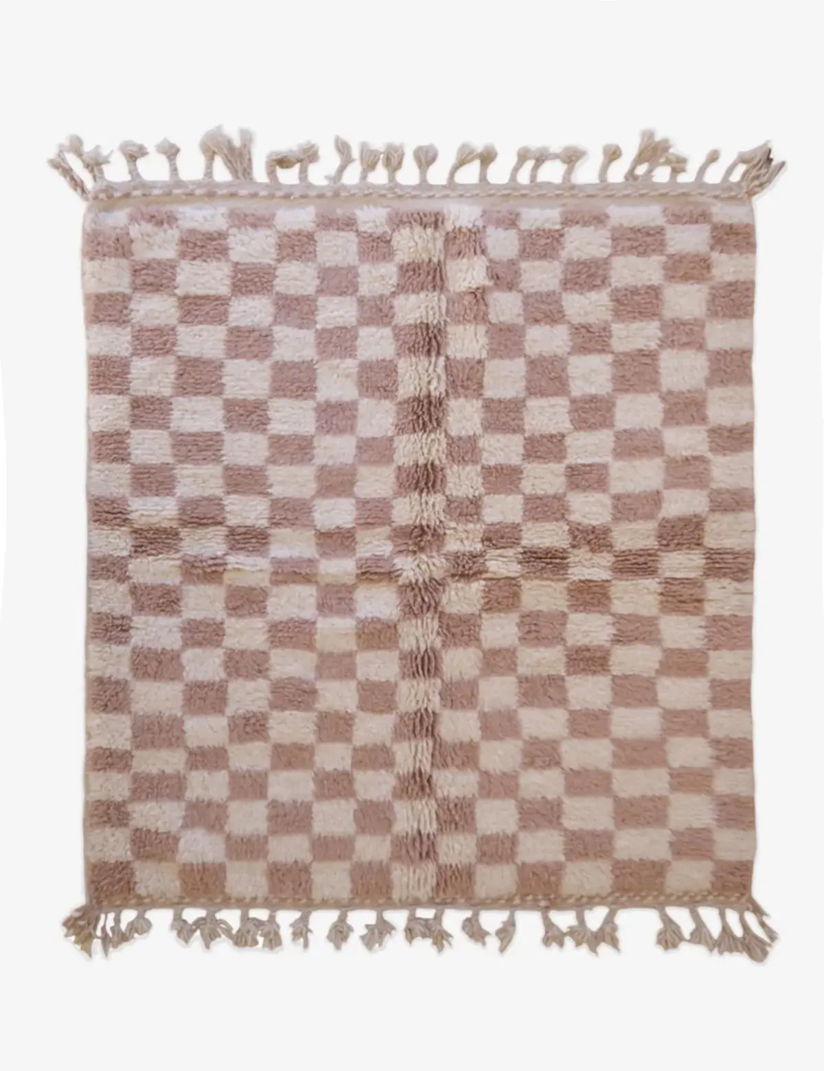 Moroccan Berber Wool Carpet with Small Tiles – Custom Handmade Runner 80x240 cm - Image 1