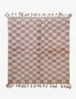 Moroccan Berber Wool Carpet with Small Tiles – Custom Handmade Runner 80x240 cm