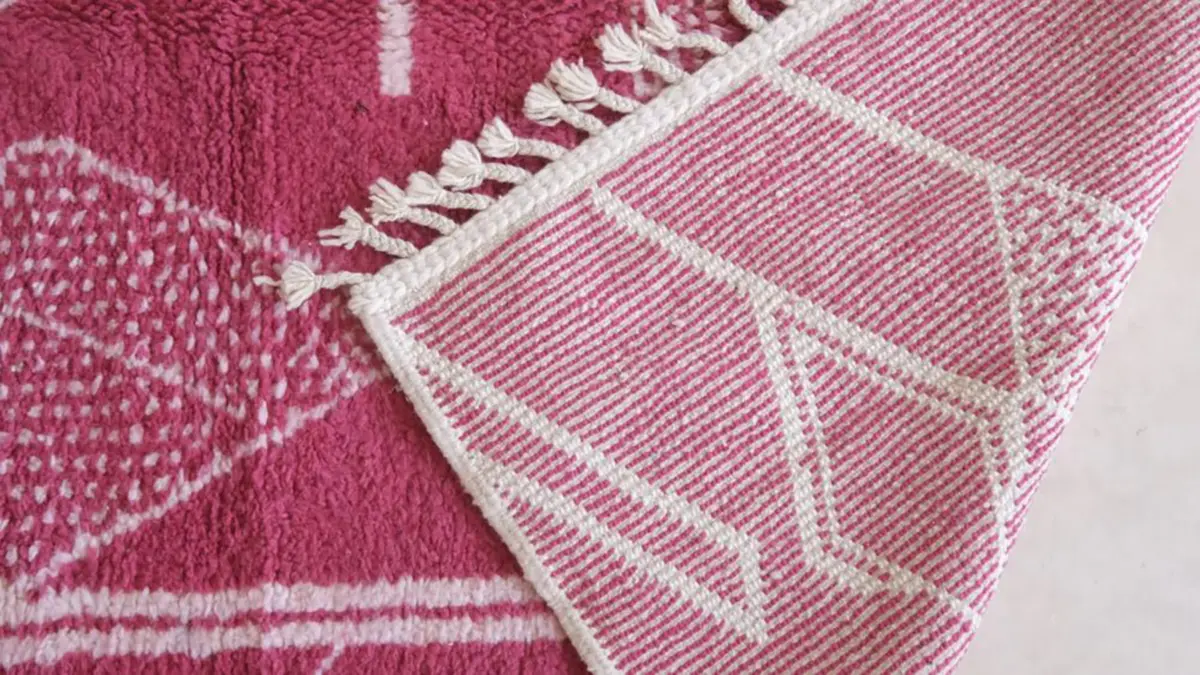 Modern Moroccan Berber Wool Carpet | Handmade Area Rug 184 x 253 cm - Image 5