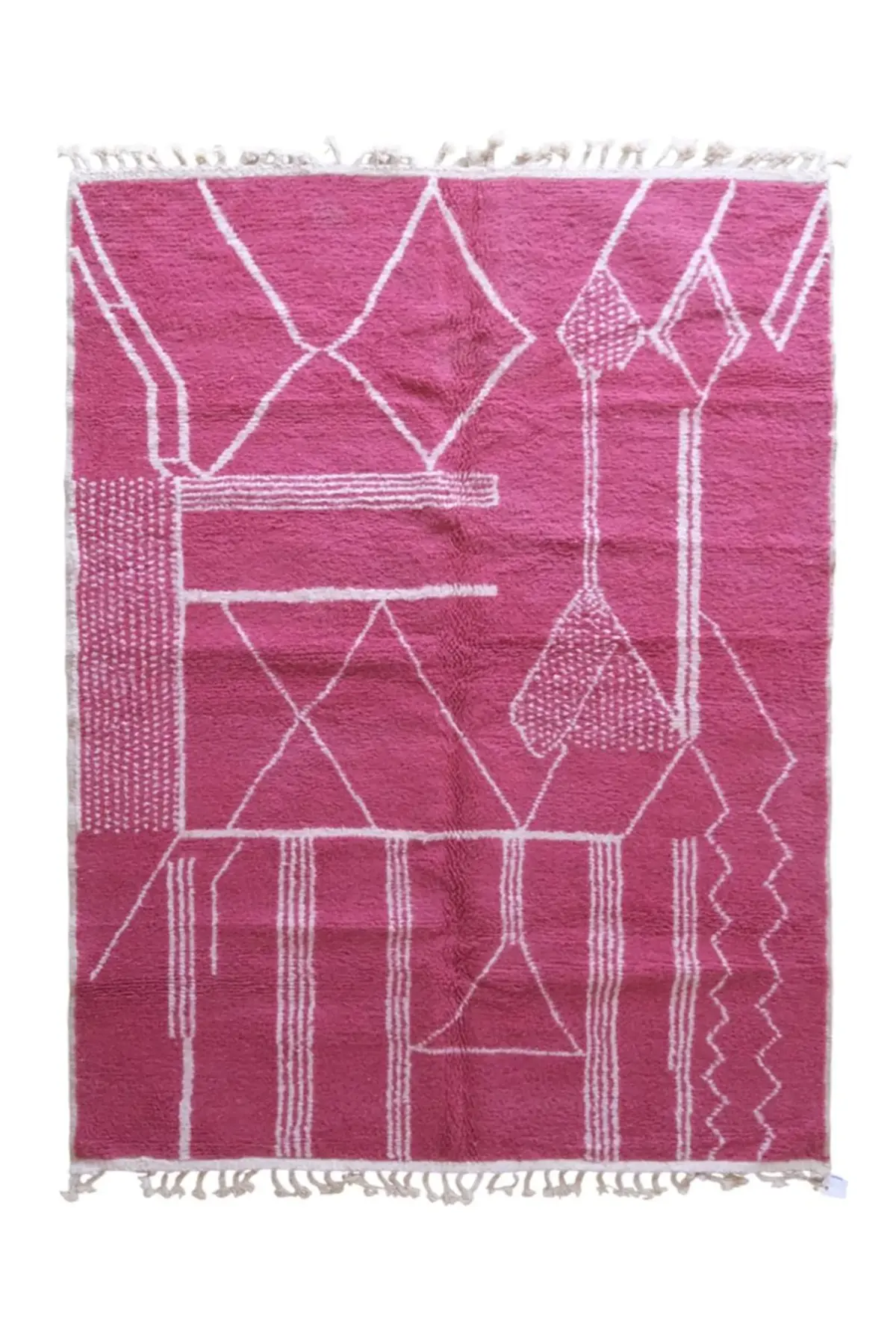 Modern Moroccan Berber Wool Carpet | Handmade Area Rug 184 x 253 cm - Image 9