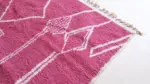 Modern Moroccan Berber Wool Carpet | Handmade Area Rug 184 x 253 cm - Image 3