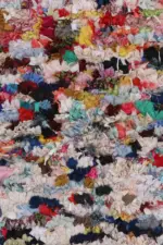 Moroccan Berber Rug in Recycled Textiles – 117 x 159 cm | Handmade Sustainable Carpet - Image 2