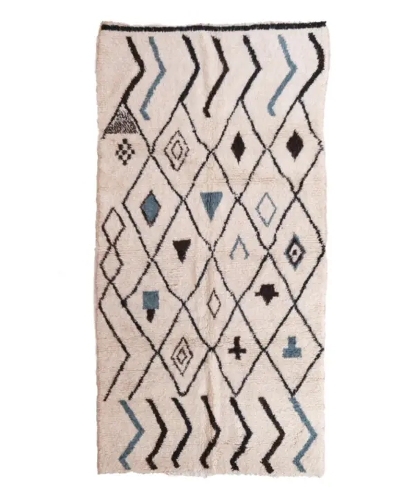 Pure Wool Moroccan Berber Carpet – Custom Handmade Runner 80 x 240 cm