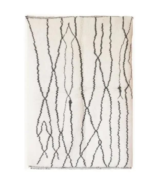 Pure Wool Moroccan Berber Carpet – Custom Handmade Rug 80 x 240 cm