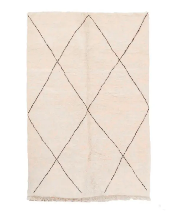Pure Wool Moroccan Berber Carpet – Custom Handmade Rug 80 x 240 cm