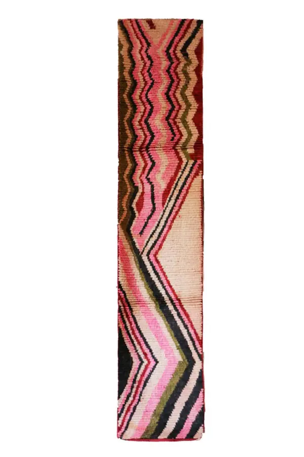 Moroccan Berber Corridor Carpet – Pure Wool – Custom Handmade Dimensions: 80 x 240 cm