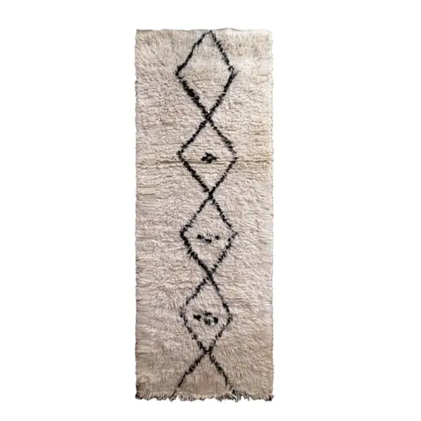 Moroccan Berber Corridor Carpet – Pure Wool Custom Handmade Rug 80 x 240 cm
