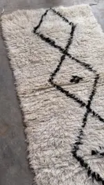 Moroccan Berber Corridor Carpet – Pure Wool Custom Handmade Rug 80 x 240 cm - Image 2