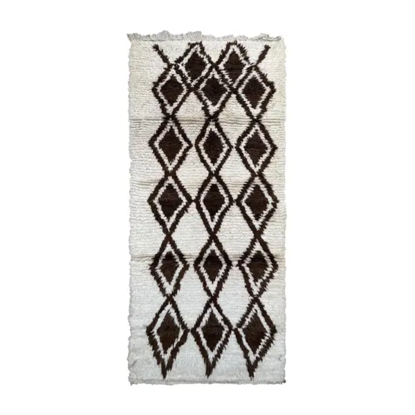 Moroccan Berber Corridor Carpet – Pure Wool Custom Handmade Rug 97 x 214 cm