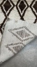 Moroccan Berber Corridor Carpet – Pure Wool Custom Handmade Rug 97 x 214 cm - Image 2