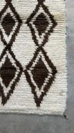 Moroccan Berber Corridor Carpet – Pure Wool Custom Handmade Rug 97 x 214 cm - Image 3