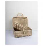 Set of 2 Handwoven Palm Leaf Suitcases – Natural Storage Baskets with Handles - Image 2