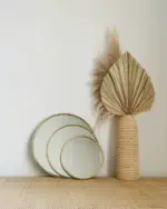 Round Mirror with Golden Brass Frame – Handmade Moroccan Wall Mirror - Image 10