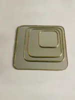 Square Mirror with Golden Brass Frame – Handmade Moroccan Wall Mirror - Image 5
