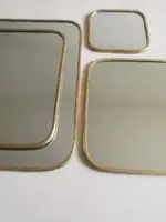 Square Mirror with Golden Brass Frame – Handmade Moroccan Wall Mirror - Image 7