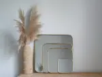 Square Mirror with Golden Brass Frame – Handmade Moroccan Wall Mirror - Image 9