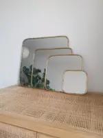 Square Mirror with Golden Brass Frame – Handmade Moroccan Wall Mirror - Image 10