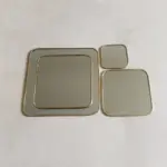Square Mirror with Golden Brass Frame – Handmade Moroccan Wall Mirror - Image 2