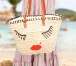 Madonna Basket Tote – Handmade Moroccan Tote Bag – Embroidered Natural Fiber Bag