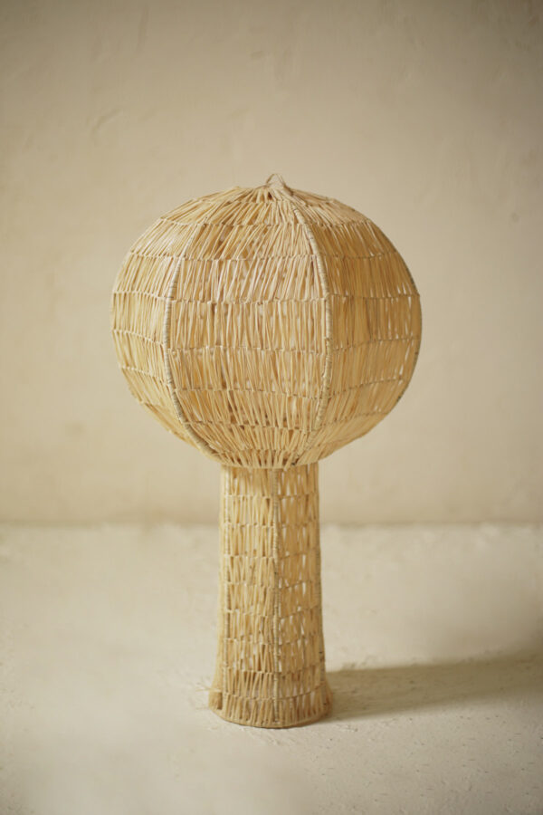 Natural Raffia Table Lamp – Handmade Moroccan Lamp