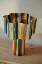 Colored Raffia Table Lamp – Handmade Moroccan Lamp - Image 5