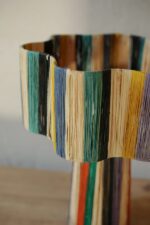 Colored Raffia Table Lamp – Handmade Moroccan Lamp - Image 4