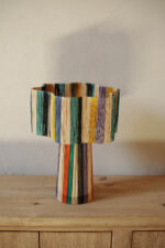 Colored Raffia Table Lamp – Handmade Moroccan Lamp - Image 2